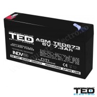 ACUMULATOR CU PLUMB 6V 7.3Ah F1, AGM VRLA, TED