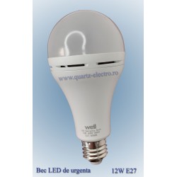 Bec cu led cu acumulator A68 E27 12W 230V lumina rece Well Bec cu led cu acumulator A68 E27 12W 230V lumina rece Well