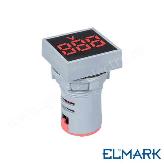 VOLTMETRU DIGITAL PATRAT ED16S AC 12-500V D22MM ELMARK VOLTMETRU DIGITAL PATRAT ED16S AC 12-500V D22MM ELMARK