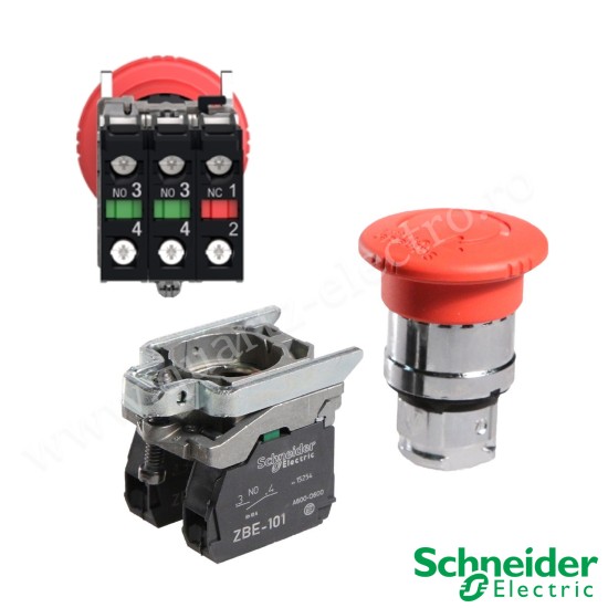 BUTON CIUPERCA CU ROTIRE PENTRU DEBLOCARE XB4BS8445 SCHNEIDER