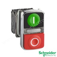 BUTON CU REVENIRE DUBLU CU LED ALB XB4BW73731M5 SCHNEIDER