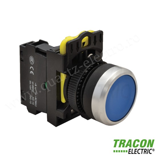 BUTON SIMPLU, ALBASTRU 1×NO, 5A/230V AC-15, IP65