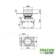 BUTON SIMPLU, VERDE 1×NO, 5A/230V AC-15, IP65