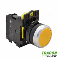 BUTON SIMPLU, GALBEN 1×NO, 5A/230V AC-15, IP65