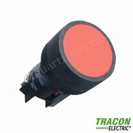 BUTON ROSU 1×CO, 0,4A/400V AC, IP42, d=22mm