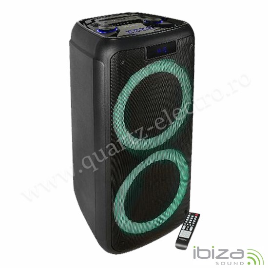 BOXA ACTIVA PORTABILA IBIZA, 8/20 cm, 200 W RMS, cu USB/SD/BLUETOOTH BOXA ACTIVA PORTABILA IBIZA, 8/20 cm, 200 W RMS, cu USB/SD/BLUETOOTH