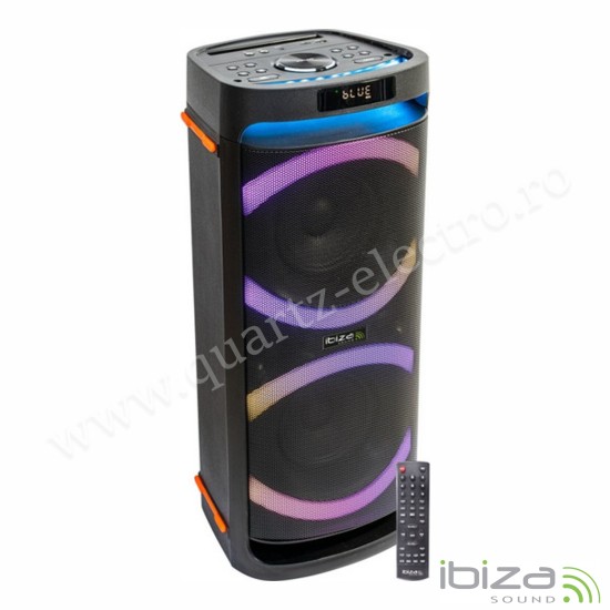 BOXA ACTIVA PORTABILA 400W CU EFECTE LED, BLUETOOTH, USB SI TELECOMANDA IBIZA BOXA ACTIVA PORTABILA 400W CU EFECTE LED, BLUETOOTH, USB SI TELECOMANDA IBIZA