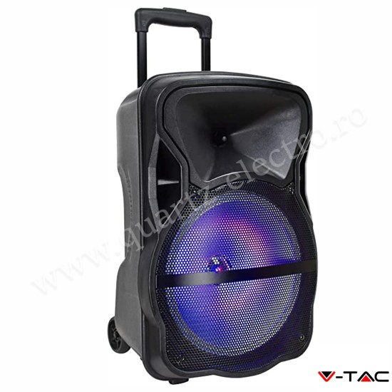 BOXA ACTIVA 35W REINCARCABILA PORTABILA CU MICROFON RF CONTROL RGB 12 INCH BOXA ACTIVA 35W REINCARCABILA PORTABILA CU MICROFON RF CONTROL RGB 12 INCH