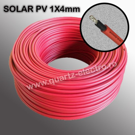 CABLU SOLAR PV 1X4mm ROSU