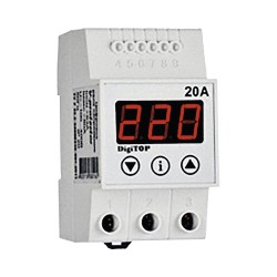 RELEU DE PROTECTIE TENSIUNE MONOFAZAT 20A DIGITOP VP-20A RELEU DE PROTECTIE TENSIUNE MONOFAZAT 20A DIGITOP VP-20A