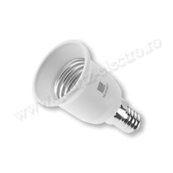 Adaptor dulie E14 - E27 metal si plastic