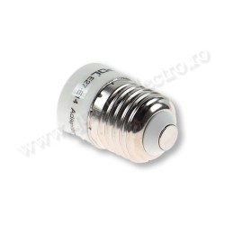 Adaptor dulie E27 - E14 plastic ABS
