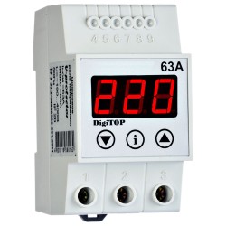 RELEU DE PROTECTIE TENSIUNE MONOFAZAT 63A DIGITOP VP-63A RELEU DE PROTECTIE TENSIUNE MONOFAZAT 63A DIGITOP VP-63A