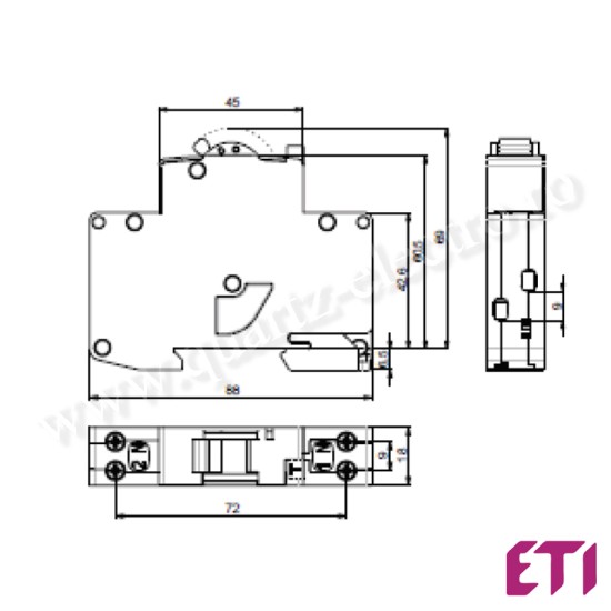 INTRERUPATOR RCBO DIFERENTIAL CU PROTECTIE LA SUPRATENSIUNE KZS-1M-DN 1p+N A C25/0.03 6kA INTRERUPATOR RCBO DIFERENTIAL CU PROTECTIE LA SUPRATENSIUNE KZS-1M-DN 1p+N A C25/0.03 6kA