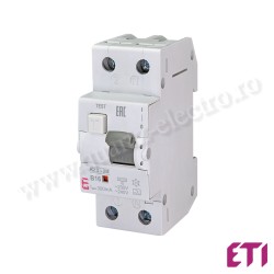 INTRERUPATOR RCBO DIFERENTIAL CU PROTECTIE LA SUPRATENSIUNE KZS-2M 1p+N A B16/0.03 6kA