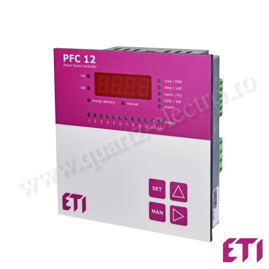 REGULATOR COMPENSARE REACTIV 12 TREPTE ETI PFC 12 RS REGULATOR COMPENSARE REACTIV 12 TREPTE ETI PFC 12 RS