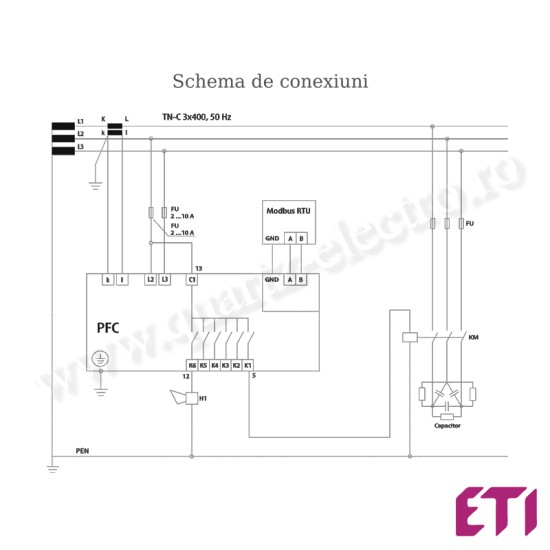 REGULATOR COMPENSARE REACTIV 8 TREPTE ETI PFC - 8 RS REGULATOR COMPENSARE REACTIV 8 TREPTE ETI PFC - 8 RS