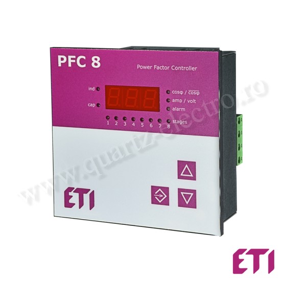 REGULATOR COMPENSARE REACTIV 8 TREPTE ETI PFC - 8 RS REGULATOR COMPENSARE REACTIV 8 TREPTE ETI PFC - 8 RS