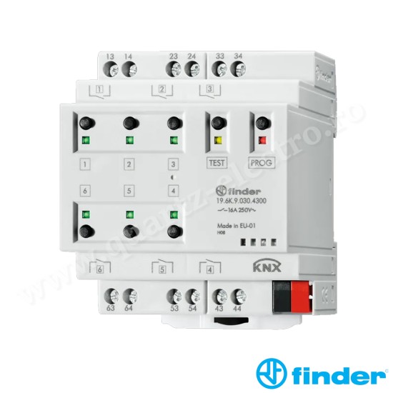 ACTUATOR DE COMUTATIE CU  6 x 16 A IESIRI 19.6K.9.030.4300 FINDER