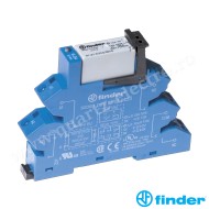 INTERFATA MODULARA CU RELEU ELECTROMECANIC, BORNE PUSH-IN, CLEMA DE PRINDERE METALICA, BOBINA C.A.,1C, 10A 38.11 FINDER