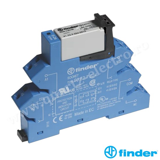 INTERFEta MODULARA CU RELEU ELECTROMECANIC, BORNE TIP ARC, 2C, 8A INTERFEta MODULARA CU RELEU ELECTROMECANIC, BORNE TIP ARC, 2C, 8A