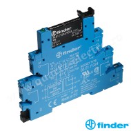 Interfaţă modulară cu releu static, borne tip arc, intrare la 24VC.C., circuitul de ieşire 1ND la 2A şi 24VC.C. FINDER