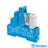 INTERFATA MODULARA CU RELEU ELECTROMECANIC, BORNE CU SURUB, BOBINA SENSIBILA IN C.C.(500mW),ALIMENTARE 12VC.C., 2C, 10A 48.62.7.012.0050 FINDER