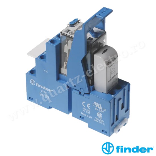 INTERFATA MODULARA CU RELEU ELECTROMECANIC, BORNE CU SURUB, ALIMENTARE 230VC.A., 3C, 10A, 58.33.8.230.0060 FINDER