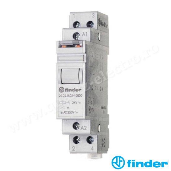 RELEU MODULAR PAS CU PAS ELECTROMECANIC 20.22.8.024.0000 FINDER