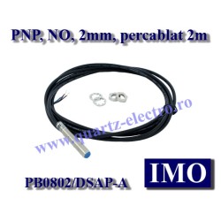 PB0802/DSAP-A SENZOR INDUCTIV IMO M8, PNP, NO, Sn.2mm, cablu 2m, 3 fire