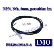 PB1204/DSAN-A SENZOR INDUCTIV IMO M12, NPN, NO, Sn.2mm, cablu 2m, 3 fire