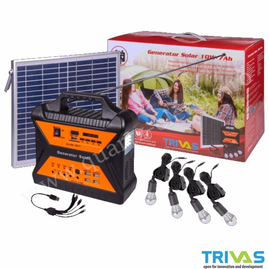 GENERATOR 12V/7AH CU PANOU SOLAR TRIVAS 