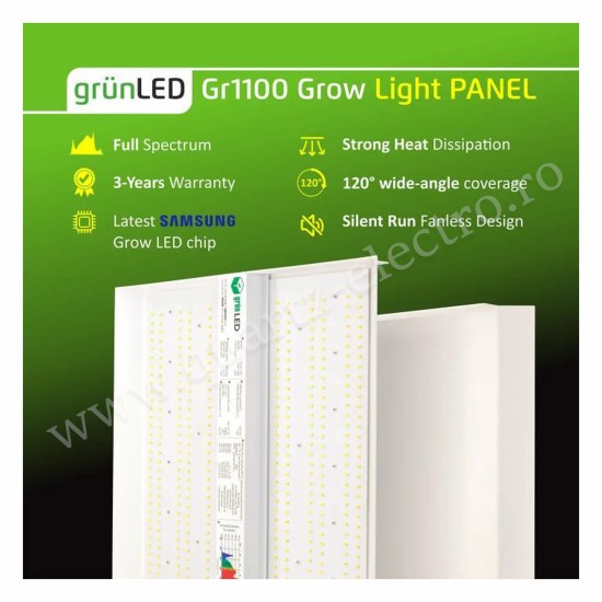 LAMPA CU SPECTRU COMPLET PENTRU CRESTEREA PLANTELOR 160W/ora, GRUNLED GROW LIGHT GR1100, 180-240V