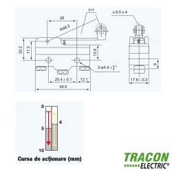 LIMITATOR DE CURSA CU TIJA, ARC SI ROLA LIMITATOR DE CURSA CU TIJA, ARC SI ROLA