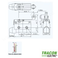 INTRERUPATOR LIMITATOR CU LAMELA, ARC SI ROLA 10A/250V AC IP40 LS-7121 TRACON