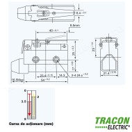 LIMITATOR DE CURSA CU TIJA SI ARC 2A/230V AC, 46mm, IP40