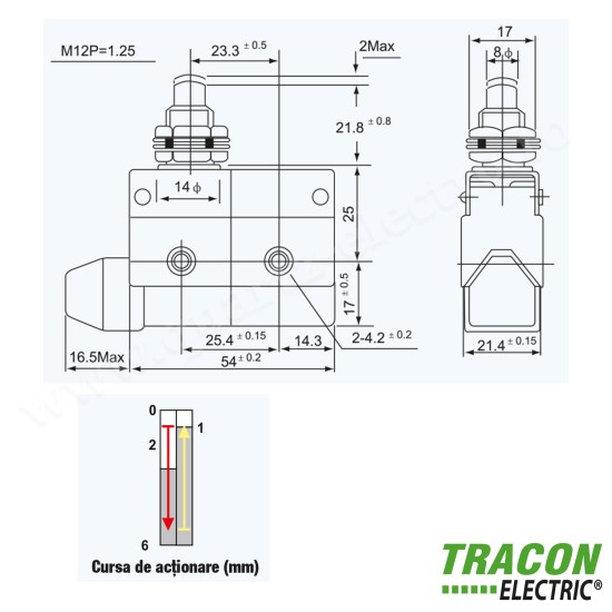 INTRERUPATOR LIMITATOR CU TAMPON CONIC 10A/250V AC IP40 LS-7310 TRACON INTRERUPATOR LIMITATOR CU TAMPON CONIC 10A/250V AC IP40 LS-7310 TRACON