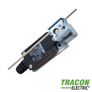 LIMITATOR DE CURSA BRAT- BALANSIER CU TIJA 1×NO+1×NC, 5A/250V AC, 0-100mm, IP65 TRACON
