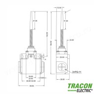 Limitator de cursă cu arc şitijă (material plastic + oţel) VM171 TRACON
