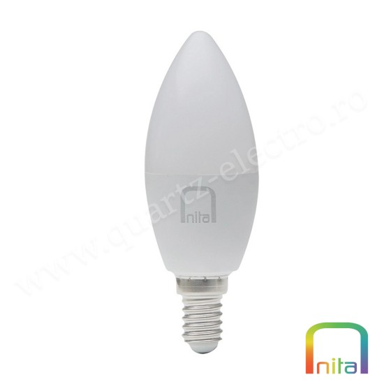 BEC LED NITA SMART WIFI BLUETOOTH C37 5W E14 470LM RGBW BEC LED NITA SMART WIFI BLUETOOTH C37 5W E14 470LM RGBW
