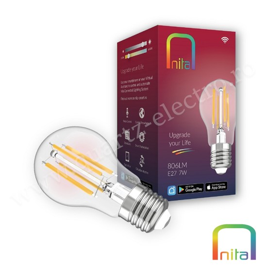 BEC LED NITA SMART VITANGE WIFI BLUETOOTH A60 7W E27 806LM TOTAL WHITE 
