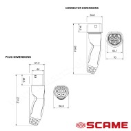 CABLU DE INCARCARE T2 32A 1P - T2 32A 1P 3G6+1x0,5mm² 5m