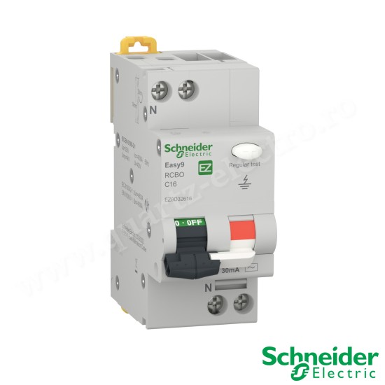 INTRERUPATOR AUTOMAT 1P+N CU PROTECTIE DIFERENTIALA 16A 30mA SCHNEIDER EZ9D32616