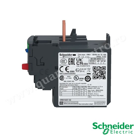 RELEU TERMIC 1.6-2.5A LRD07 SCHNEIDER RELEU TERMIC 1.6-2.5A LRD07 SCHNEIDER
