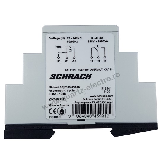 RELEU TIMP ASIMETRIC 12-240VAC/VDC, 8A SCHRACK RELEU TIMP ASIMETRIC 12-240VAC/VDC, 8A SCHRACK