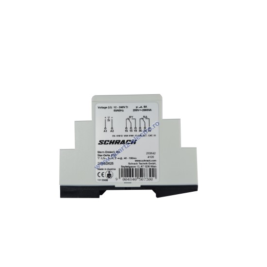 RELEU DE TIMP STEA/TRIUNGHI,12-240VAC/VDC, 8A SCHRACK