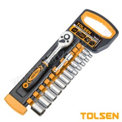 SET DE 14 CHEI TUBULARE DE 1/4" CU MANER CU CLICHET Cr-V SET DE 14 CHEI TUBULARE DE 1/4" CU MANER CU CLICHET Cr-V