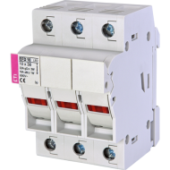 SOCLU TRIPOLAR SIGURANTE CILINDRICE 10X38mm 3X32A 690V AC ETI