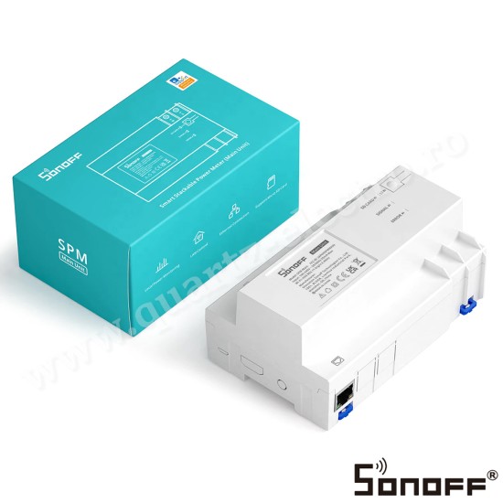 SWITCH SMART SPM-MAIN PENTRU MASURAREA CONSUMULUI, PROTECTIE LA SUPRASARCINA SONOFF SWITCH SMART SPM-MAIN PENTRU MASURAREA CONSUMULUI, PROTECTIE LA SUPRASARCINA SONOFF