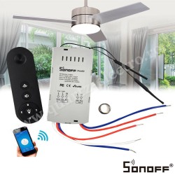 CONTROLER WIFI+RF PENTRU VENTILATOR TAVAN SONOFF CONTROLER WIFI+RF PENTRU VENTILATOR TAVAN SONOFF
